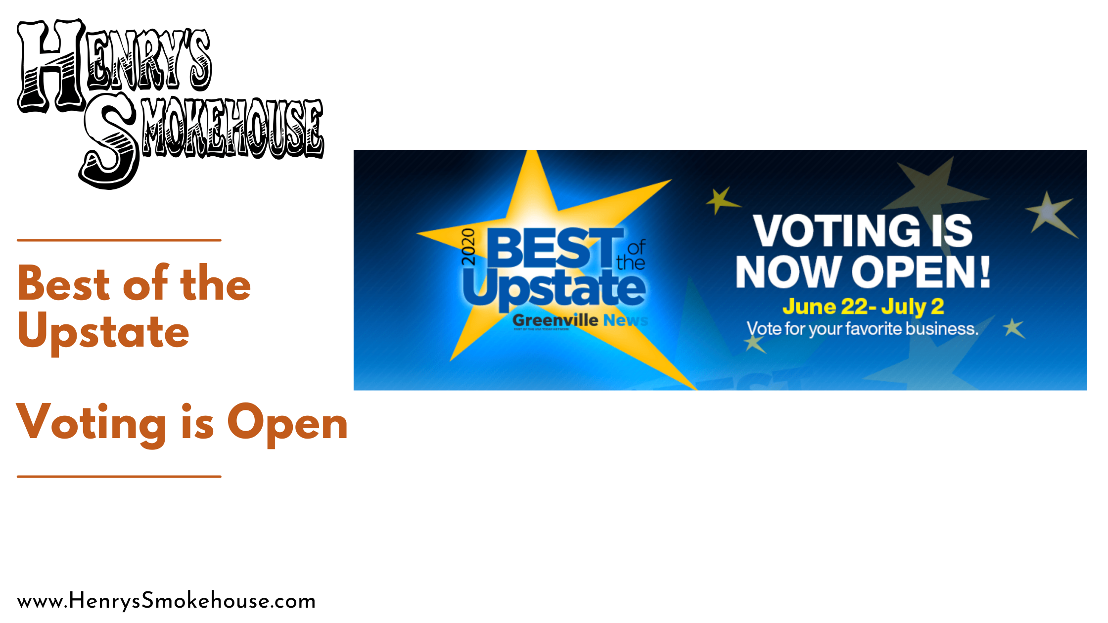 Best of the Upstate – Voting is Open