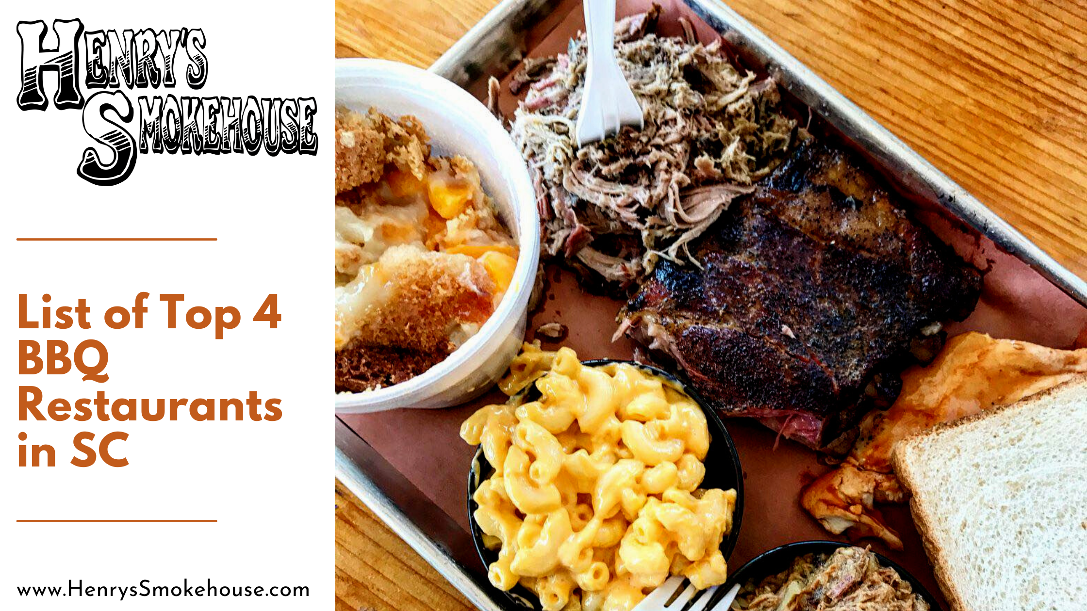 List of Top 4 BBQ Restaurants in SC